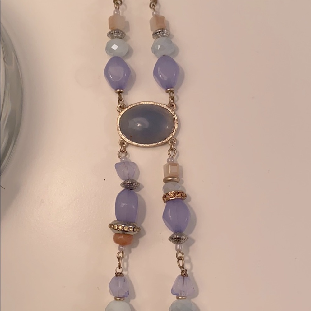 Chico’s Blue stone chain necklace